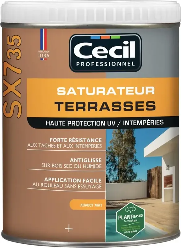 Saturateur terrasse - sx735 - chêne clair - 5 L Remise