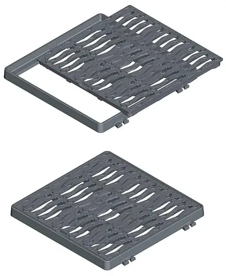 Promotion Saisonnière GRILLE FONTE PLATE CARREE P600 PMR C250 NF PONT A MOUSSON