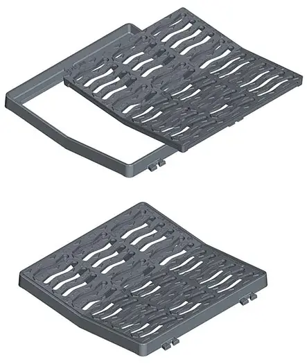 Pas Cher GRILLE FONTE CONCAVE CARREE C600 PMR C250 NF PONT A MOUSSON