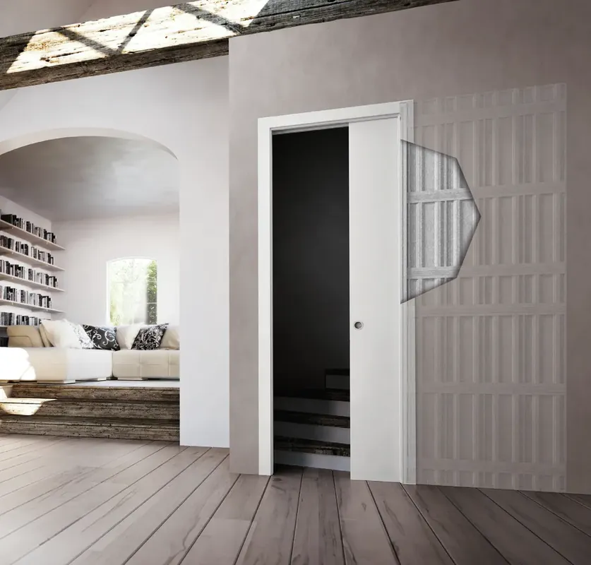 Quantité Limitée Chassis à galandage - Scrigno Maestro - pour porte coulissante 2040 x 930 - cloison finie de 90 mm - enduit