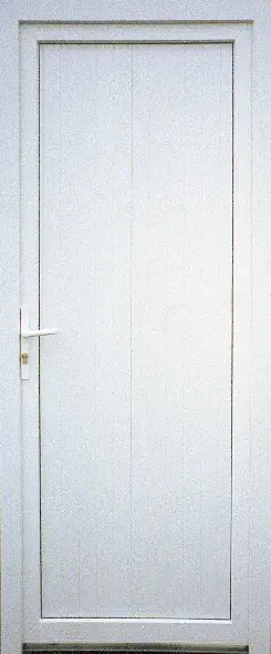 Offre Spéciale Porte de service - PVC blanc - 2000 x 800 mm - poussant droite - pleine - dormant 70 mm