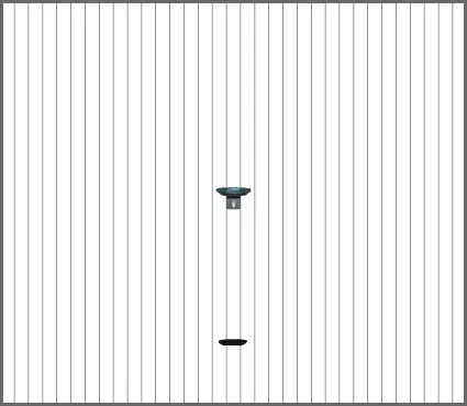 Porte de garage basculante - DLIL - non débordante - acier - blanche - 2000 x 2375 mm - avec rails - nervures verticales Affaire À Saisir