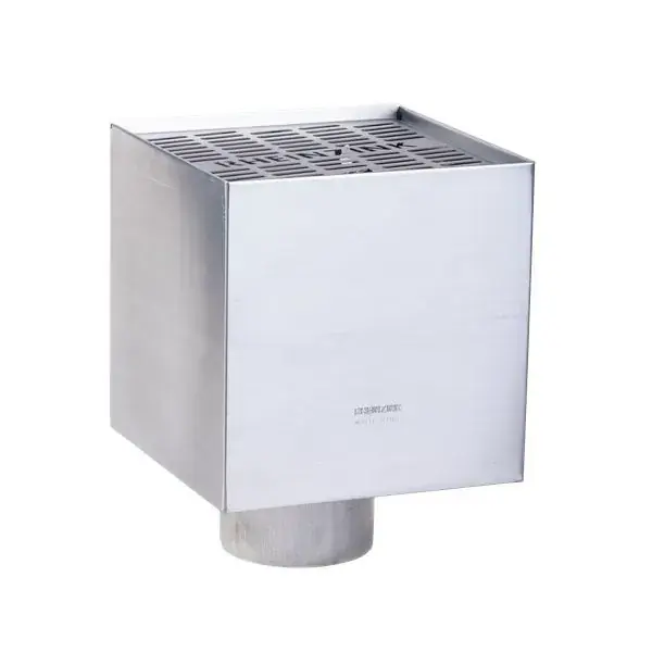 Boîte à eau carrée zinc - Naturel - Ø 80 mm Offre Du Jour