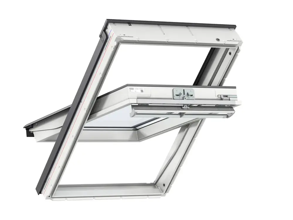 Fenêtre de toit VELUX à rotation - GGU SK06 0057 - tout confort - 114 x 118 cm Commande En Gros