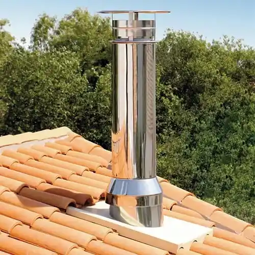 Sortie de toit ronde STI pour conduit Therminox - Ø 150 mm - Hauteur 900 mm - Inox Prix Réduit