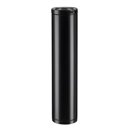 Commande En Gros Élément droit ED pour conduit Therminox TI - Ø 150 mm - Longueur 1000 mm - Noir 9019