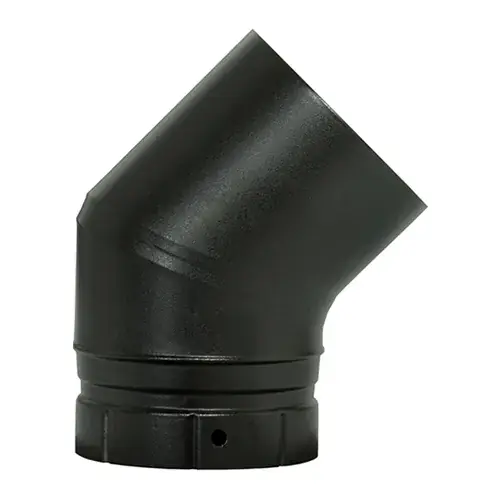 Produit De Marque Élément coudé émaillé segment - 45° - Ø 150 mm - Noir mat