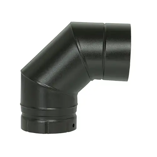 Prix Bas Élément coudé émaillé segment - 90° - Ø 150 mm - Noir mat