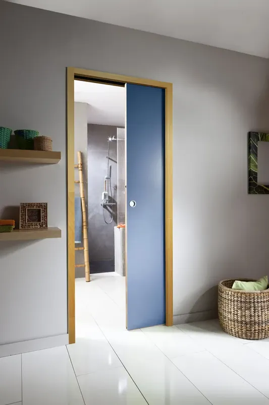 Kit d‘habillage - MDF enrobé blanc - Sillage - pour porte simple de 630 à 1030 - cloison platrière finie de 90 mm à enduire Promotion