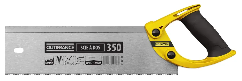 Petit Prix SCIE A DOS POIGNEE BI MATIERE 350MM OUTIFRANCE