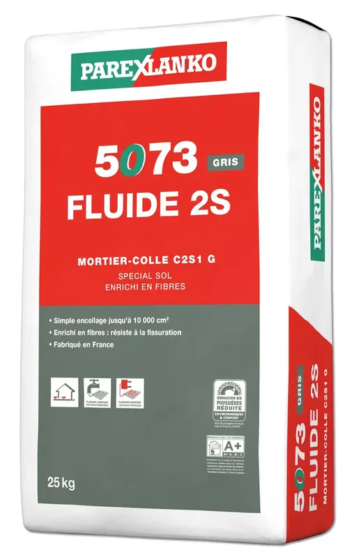 MORTIER COLLE FLUIDE 2S 5073 GRIS 25 KG Commande En Gros