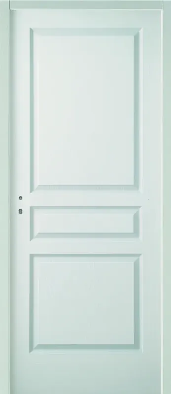 Seulement Aujourd'hui Bloc-porte prépeint Séviac - chant droit - alvéolaire - 2040 x 830 mm - poussant droit - huisserie 72 x 54 mm - serrure pêne dormant 1/2 tour axe poignée 50 mm