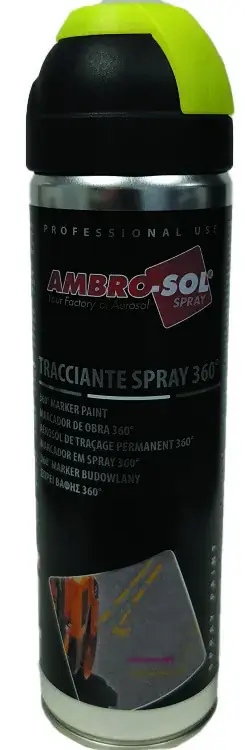 Traceur de chantier jaune fluo 500 ml Retour Gratuit