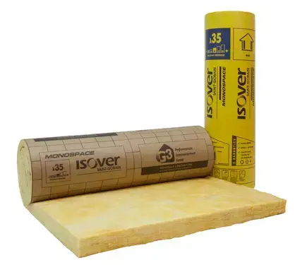 Marque Laine de verre - Monospace 35 revêtu kraft - rouleau 13,50 x 0,60 ml - ép. 45 mm - R1,25