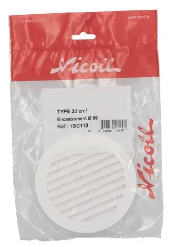 Super Prix GRILLE D‘AÉRATION A VISSER/COLLER 1BC110 RONDE