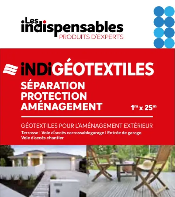 INDI GÉOTEXTILE séparation - protection - aménagement - 1 x 25m Seulement Aujourd'hui