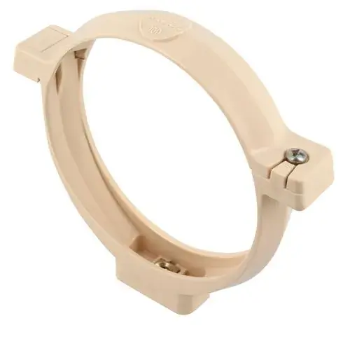 Collier de fixation à bride pour tuyau de descente - sable - Ø 100 - T33 Prix Réduit
