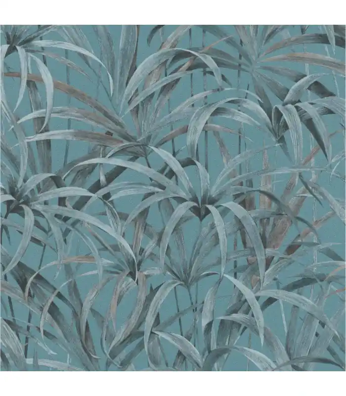 Papier Peint Vinyle Grainé sur Intissé Motif Palmier Bleu – Erismann - réf. 10213-18 Haute Qualité