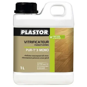 Offre Limitée Plastor Vitrificateur Monocomposant Pur - T3 - Mono Satiné - Aspect Ciré - 1L, 5L