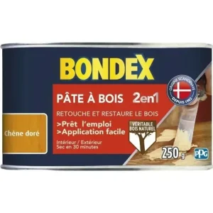 Prix Promo Bondex Pâte à Bois 2 en 1 Rebouche et Restaure - 80GR, 250GR