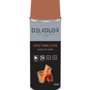 Offre Limitée Delkolor Peinture effet terre cuite en aérosol 400 ml
