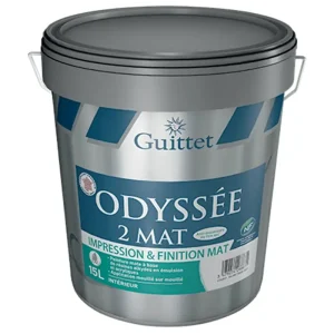 Guittet Odyssée 2 Mat Peinture Impression et Finition Murs et Plafonds anti moisissures - 3L, 15L Vente Flash