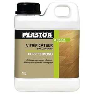 Retour Gratuit Plastor Vitrificateur Monocomposant Pur - T3 - Mono Extra-Mat - Aspect Brut - 1L, 5L