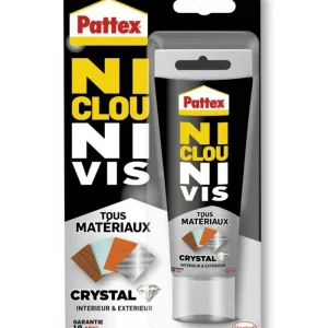 Pattex Ni Clou Ni Vis Crystal Tous matériaux 90g Prix Cassé