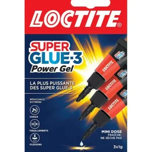 Pas Cher Super Glue 3 Power Gel 3x1g