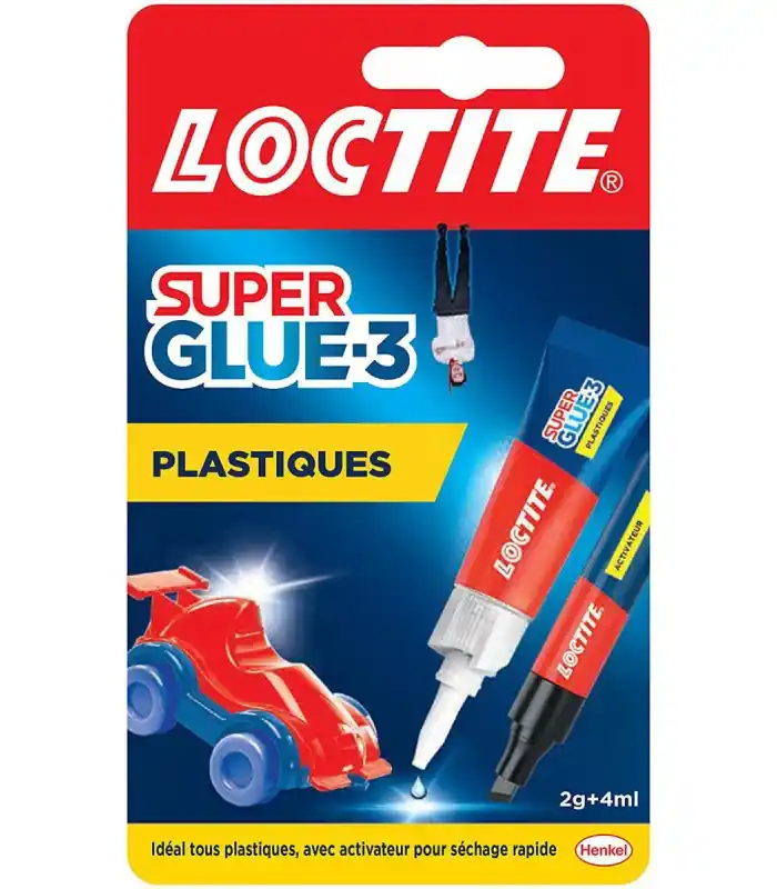Super Glue 3 spéciale plastiques 2g+4ml Top Vente