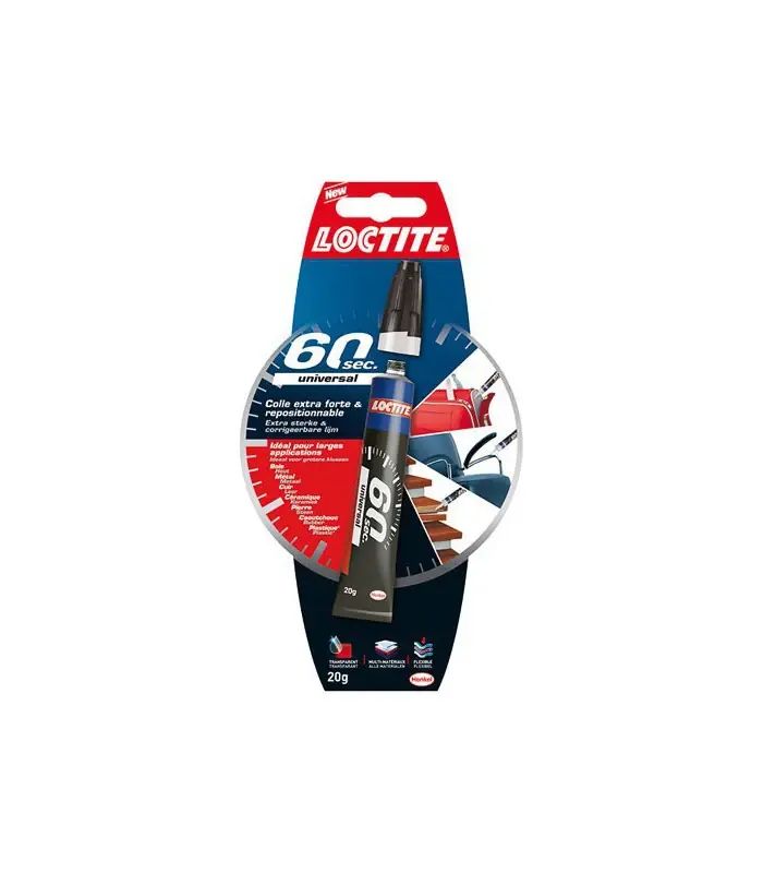 Réduction Colle extra-forte & repositionnable 60 sec. 20g