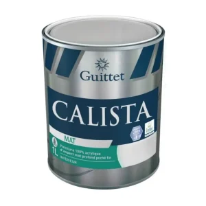 Guittet Calista Peinture Mate Impression et Finition Murs et Plafonds – Haute Performance - 1L, 3L, 10L Soldes