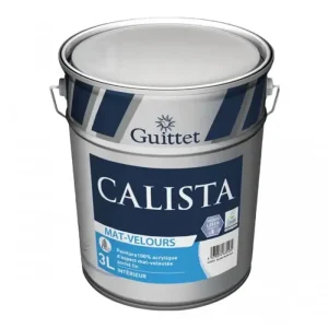 Offre Limitée Guittet Calista Peinture Mat-Velours Impression et Finition Murs et Plafonds – Haute Performance - 1L, 3L, 10L
