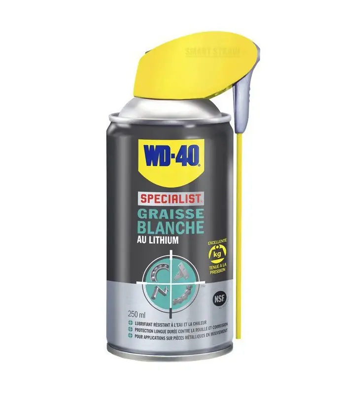 WD-40 Graisse blanche au lithium 250ml Spécialist WD40 Jusqu'à Épuisement Des Stocks