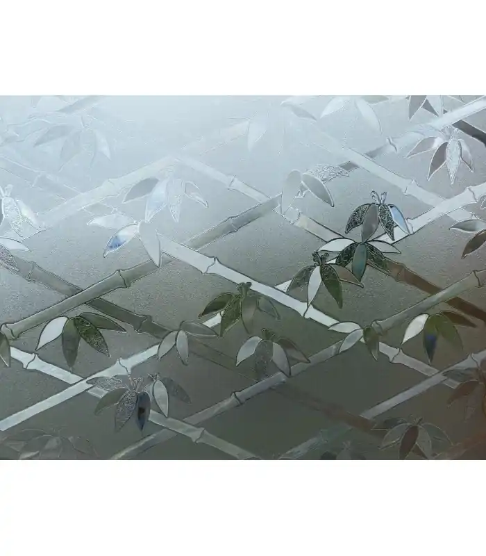 Réduction Novotex Film Vitrostatique pour Vitrage Bamboo – Motif Gaufré – 45cm x 2m