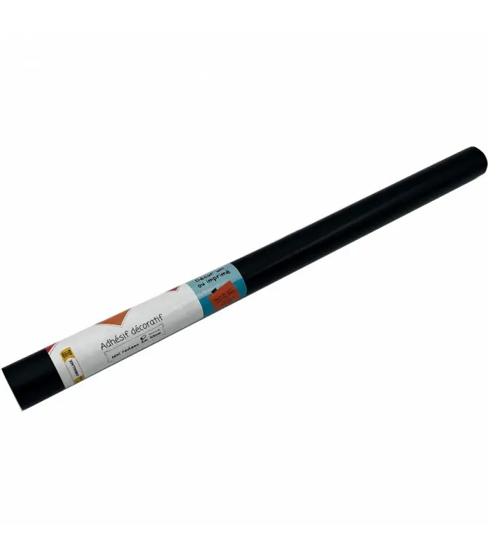 Adhésif Uni Noir Mat 45cm x 2m Super Prix