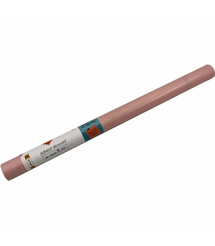 Adhésif Uni Rose Brillant 45cm x 2m Petit Prix