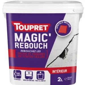 Meilleure Vente Toupret Enduit de rebouchage Magic‘Rebouch en pâte allégé 2kg