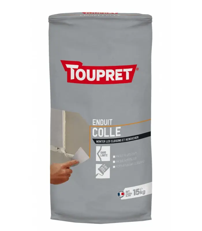 Prix Cassé Toupret enduit colle poudre 15kg