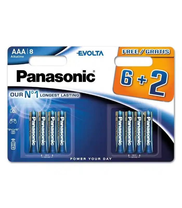 Piles LR03 AAA Evolta 6+2 gratuites Acheter En Ligne