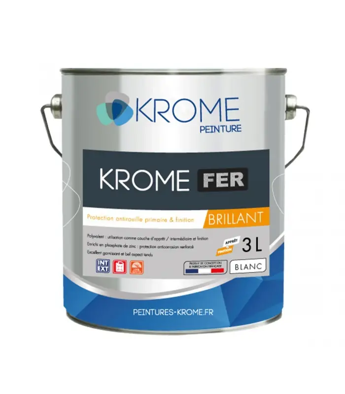Bon Marché Krome Fer Peinture-laque glycéro antirouille Intérieur et Extérieur - 1L, 3L