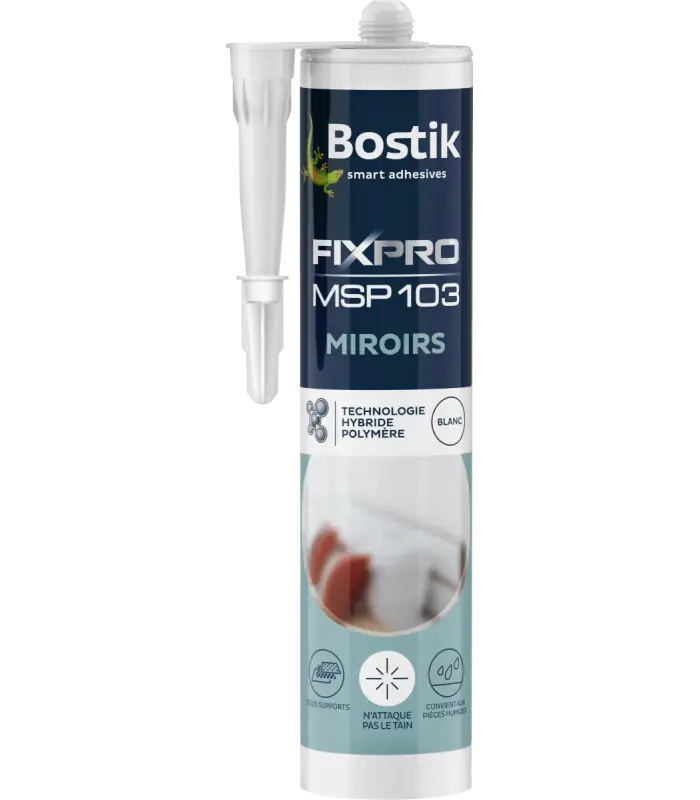 Bostik mastic FIXpro MSP 103 pour miroirs 290 ml Dernier Modèle
