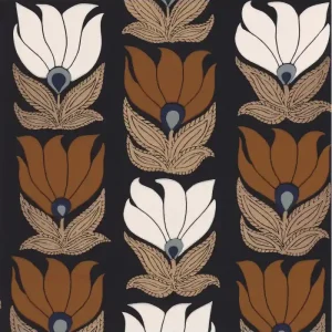 Authentique Papier Peint Intissé Dauphine Blanc/ Doré – Square Jasmin de Casamance - réf. 75690610