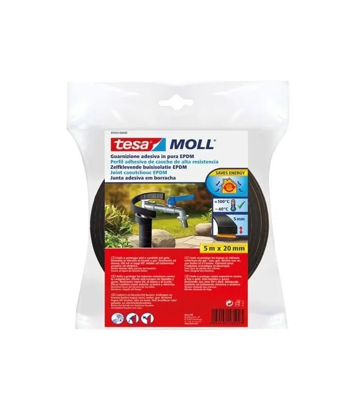 Pas Cher Joint caoutchouc TESA 5m x 20mm pour calfeutrage