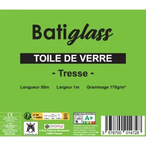 Commander Maintenant Toile de verre à peindre motif tresse Batiglass 170g/m² - 50Mx1M