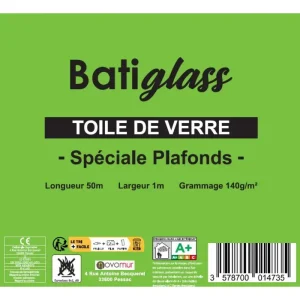 Affaire À Saisir Toile de verre à peindre spéciale plafond 140g/m² Batiglass - 50Mx1M
