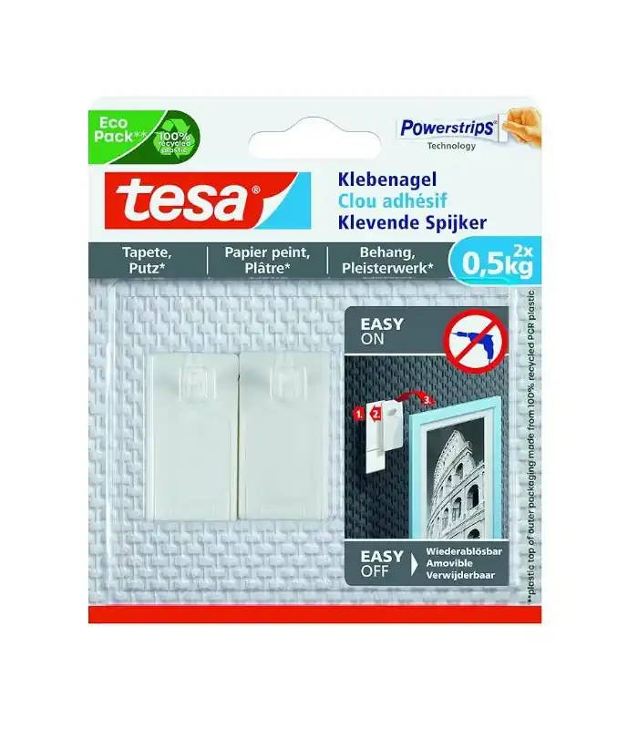 Satisfait Ou Remboursé Clou adhésif 0,5 kg pour papier peint et plâtre Tesa