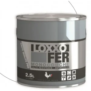 Loxxo Peinture Fer Antirouille - Monocouche - Haute Résistance - Intérieur & Extérieur - 0,5L, 2,5L Offre Du Jour