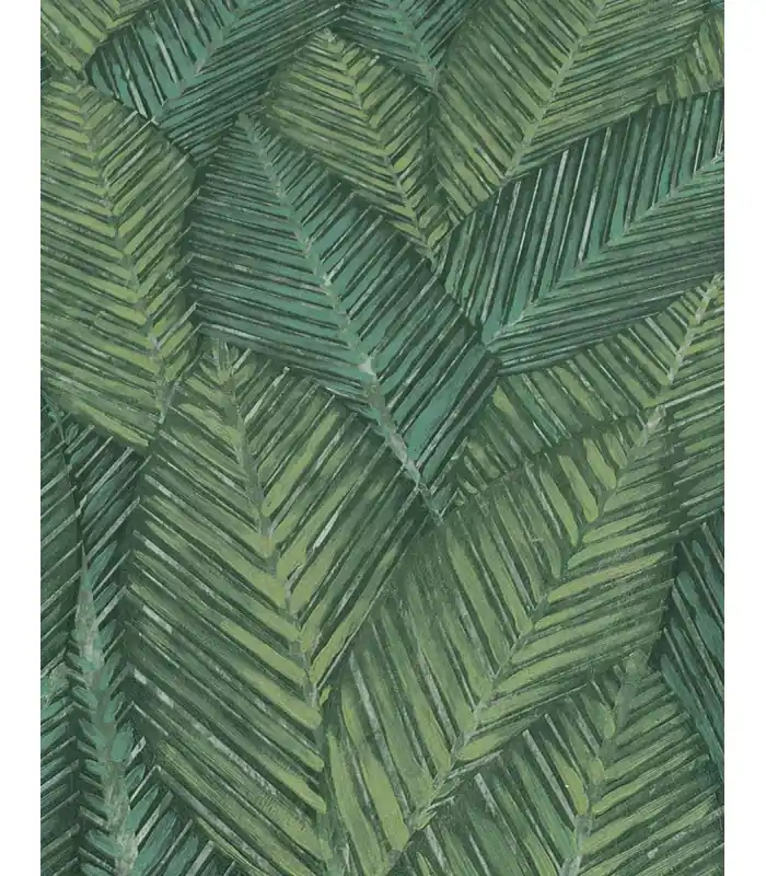 Papier peint Erismann - Collection Martinique - Intissé grainé - Décor RETREAT VERT Jusqu'à Épuisement Des Stocks