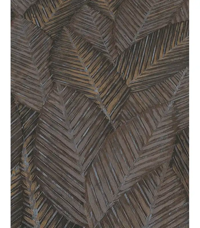 Promotion Papier peint Erismann - Collection Martinique - Intissé grainé - Décor RETREAT MARRON